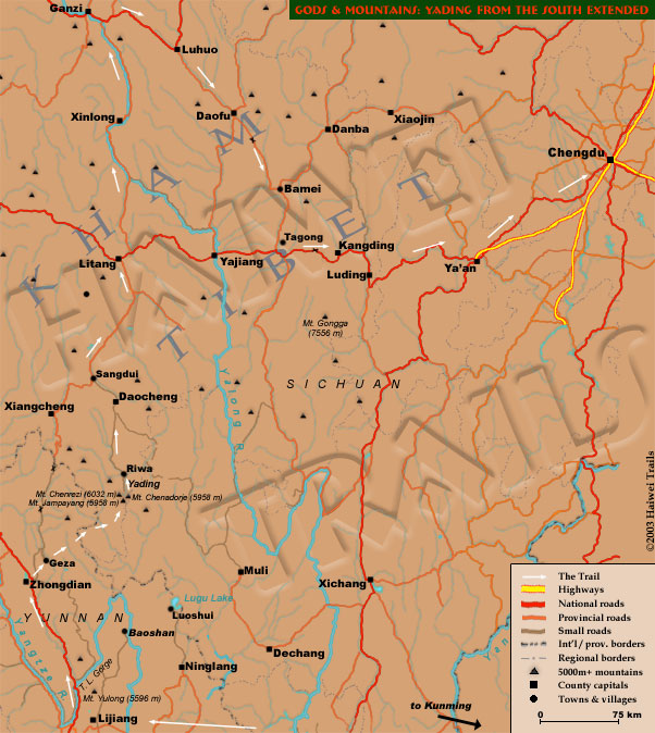 Trek/4WD Combo - Trek from Geza, NW Yunnan, to Yading, SW Sichuan, then by 4WD through Kham Tibet, via Litang & Ganzi to Chengdu.