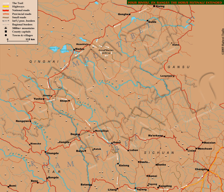 Amdo & Kham Tibet. The Amnye Machen kora followed by the Yushu, Sershul and Litang horse festivals. Ending in Lijiang, NW Yunnan.